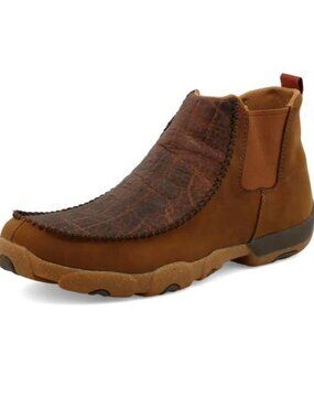 NEW TWISTED X 4" Chelsea Driving Moc Men's Size 13 Slip on Brown Leather Tan